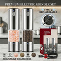 Rechargeable salt and pepper grinder,Set of 2 Rechargeable Electric Salt and Pepper Grinder Set