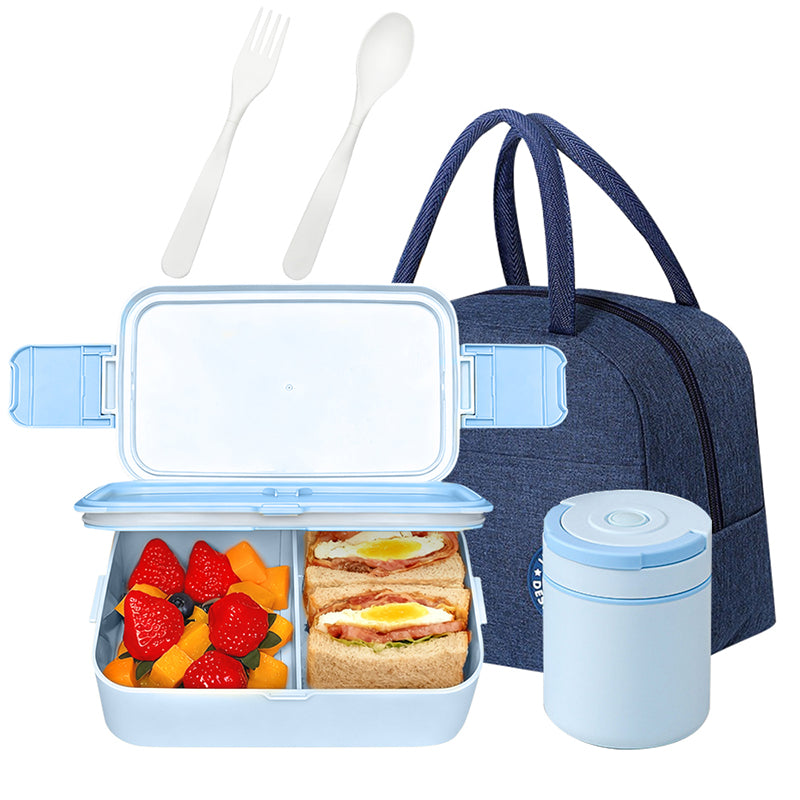 Leakproof Bento Lunch Box Set with Insulated Bag, Soup Cup & Utensils